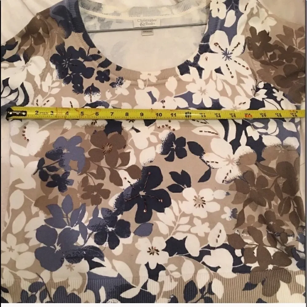 BEAUTIFUL FLORAL 3/4 Length Sweater